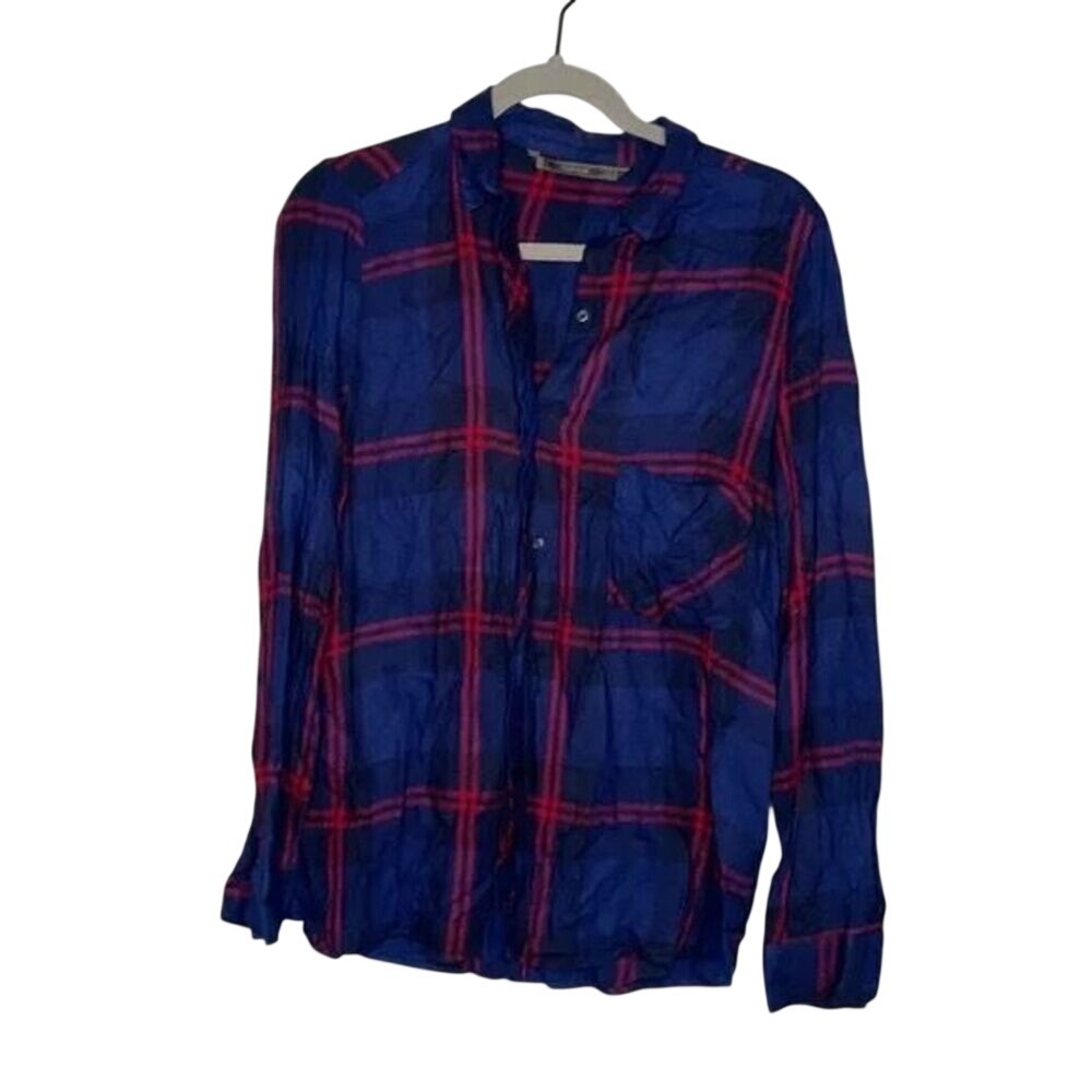 Zara Trafaluc Button Down shirt blue sz Small